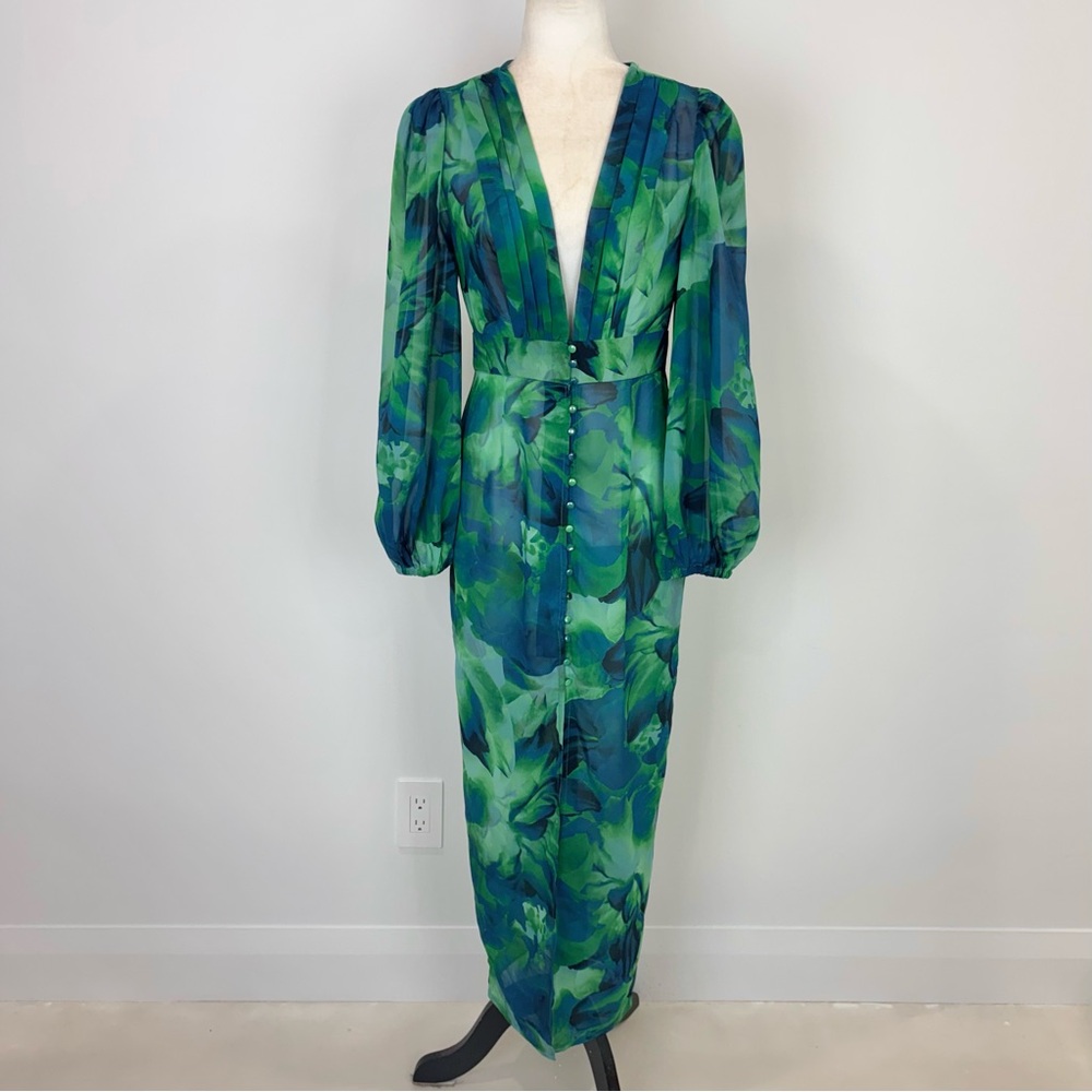 Runaway Calista green floral dress - Picture 3 of 8